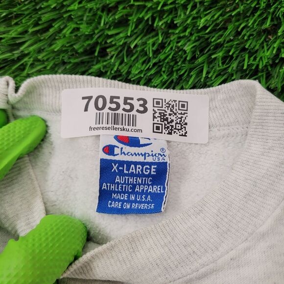 Vintage 90s Champion MSU Michigan-State Sweatshirt XL 25x27 Gray - Picture 8 of 14